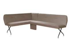 OTTO home Eckbank »Bruna Esszimmerbank, Bank, Küchenbank, Polsterbank« Mattschwarzes Metallgestell, 2-Stoff-Design, Wellenfederung im Sitz