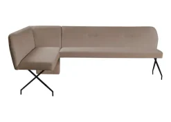 OTTO home Eckbank »Bruna Esszimmerbank, Bank, Küchenbank, Polsterbank« Mattschwarzes Metallgestell, 2-Stoff-Design, Wellenfederung im Sitz