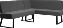 OTTO home Eckbank »Gladiole,« Sitzbank, Esszimmerbank, Bank,mit Taschenfederkern, schwarzes Metallgestell, Breite 190 cm