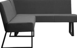 OTTO home Eckbank »Gladiole,« Sitzbank, Esszimmerbank, Bank,mit Taschenfederkern, schwarzes Metallgestell, Breite 190 cm