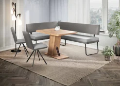 OTTO home Eckbankgruppe »Gabi Essecke, Sitzgruppe, Eckbankgruppe, Küchenbankgruppe« Set, 4tlg, 4 tlg. tlg. Gestell aus matt-schwarzem Flachmetall, stabil, 2-Stoff-Design