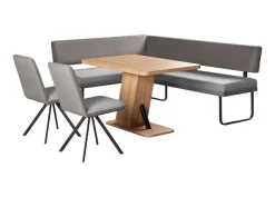 OTTO home Eckbankgruppe »Gabi Essecke, Sitzgruppe, Eckbankgruppe, Küchenbankgruppe« Set, 4tlg, 4 tlg. tlg. Gestell aus matt-schwarzem Flachmetall, stabil, 2-Stoff-Design