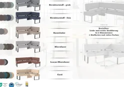 OTTO home Eckbankgruppe »Oliver« Set, 4-tlg, 4 Stk. tlg. Eckbank mit Wellenunterfederung im Sitz, Tisch Massiv Eiche