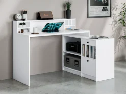 OTTO home Eckschreibtisch »Licia« Breite 140 cm, mit viel Stauraum, im Landhausstil