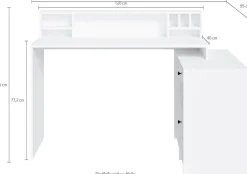 OTTO home Eckschreibtisch »Licia« Breite 140 cm, mit viel Stauraum, im Landhausstil