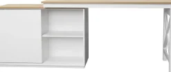 OTTO home Eckschreibtisch »SILBA« mit Schiebetür, Breite: 140 cm, auch als Sideboard nutzbar