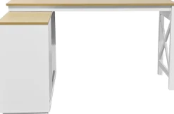 OTTO home Eckschreibtisch »SILBA« mit Schiebetür, Breite: 140 cm, auch als Sideboard nutzbar