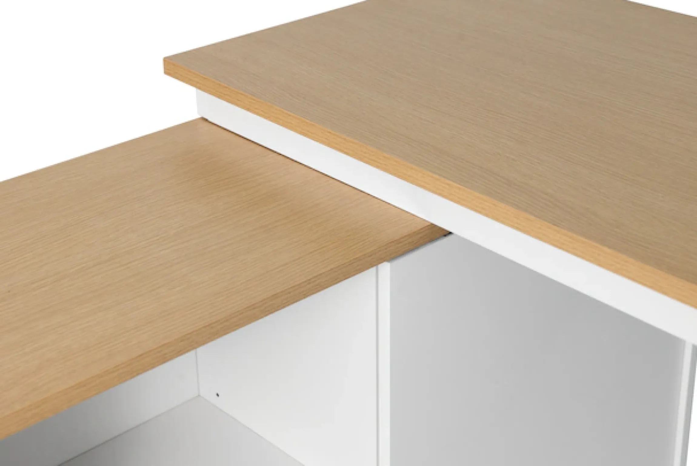 OTTO home Eckschreibtisch »SILBA« mit Schiebetür, Breite: 140 cm, auch als Sideboard nutzbar