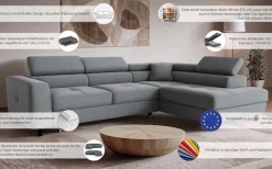 OTTO home Ecksofa »AADEN Schlafsofa 254 cm - OTTO. Verlässliche Qualität.« mit Bettfunktion, Bettkasten, Kopfstützen, rechts/links bestellbar