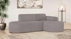 OTTO home Ecksofa »ADELLA Design-Sofa mit Recamiere rechts/links, 248/159/76 cm« L-Form mit Wellenunterfederung, runde Form, auch in Cord