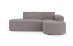 OTTO home Ecksofa »ADELLA Design-Sofa mit Recamiere rechts/links, 248/159/76 cm« L-Form mit Wellenunterfederung, runde Form, auch in Cord