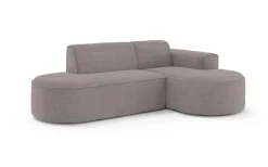 OTTO home Ecksofa »ADELLA Design-Sofa mit Recamiere rechts/links, 248/159/76 cm« L-Form mit Wellenunterfederung, runde Form, auch in Cord