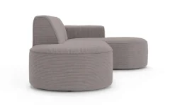 OTTO home Ecksofa »ADELLA Design-Sofa mit Recamiere rechts/links, 248/159/76 cm« L-Form mit Wellenunterfederung, runde Form, auch in Cord