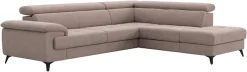 OTTO home Ecksofa »Astra L-Form, B: 286 cm« mit Kopfteilverstellung, optional Schlaffunktion & Bettkasten