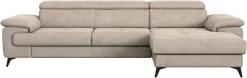 OTTO home Ecksofa »Astra L-Form, B: 300 cm, inkl. Kopfteilverstellung« opt. Schlaffunktion + XL-Bettkasten, LF:222x124cm, Wellenunterfederung