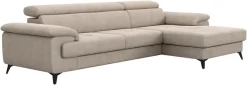 OTTO home Ecksofa »Astra L-Form, B: 300 cm, inkl. Kopfteilverstellung« opt. Schlaffunktion + XL-Bettkasten, LF:222x124cm, Wellenunterfederung