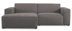OTTO home Ecksofa »Avelin, 228 cm, L-Form, Chenille, Struktur-Boucle« mit Wellenunterfederung, Kedernaht, bodentief, Skandi-Design