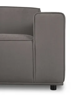 OTTO home Ecksofa »Avelin, 228 cm, L-Form, Chenille, Struktur-Boucle« mit Wellenunterfederung, Kedernaht, bodentief, Skandi-Design