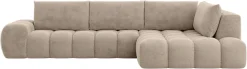 OTTO home Ecksofa »AZITA L-Form, XXL 352 cm Designsofa in Bubble-Opitk« lose Rückenkissen, traumhafte Steppung