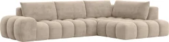 OTTO home Ecksofa »AZITA L-Form, XXL 352 cm Designsofa in Bubble-Opitk« lose Rückenkissen, traumhafte Steppung