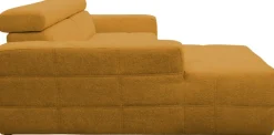 OTTO home Ecksofa »Ballerup 211 x 175 cm, auch mit verstellbarer Sitztiefe« Kopfteile verstellbar, aus pflegeleichtem, weichem Bezugsstoff, L-Form