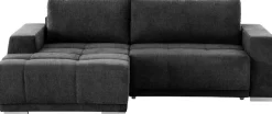 OTTO home Ecksofa »Bolero L-Form, B: 241 cm, bequeme Wellenunterfederung, wahlweise« mit Schlaffunktion und Bettkasten, Liegefläche 187x122cm, Gästebett