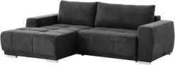 OTTO home Ecksofa »Bolero L-Form, B: 241 cm, bequeme Wellenunterfederung, wahlweise« mit Schlaffunktion und Bettkasten, Liegefläche 187x122cm, Gästebett
