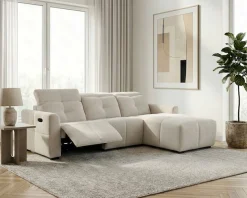 OTTO home Ecksofa »CAARLA Cord, L-Form, 261 cm, man. oder elektr. Relaxfunktion (USB-A/C)« mit USB-A und USB-C bei elektrischer Ausführung, Kopfteilverstellung