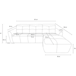 OTTO home Ecksofa »CAARLA Cord, L-Form, 261 cm, man. oder elektr. Relaxfunktion (USB-A/C)« mit USB-A und USB-C bei elektrischer Ausführung, Kopfteilverstellung
