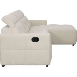 OTTO home Ecksofa »CAARLA Cord, L-Form, 261 cm, man. oder elektr. Relaxfunktion (USB-A/C)« mit USB-A und USB-C bei elektrischer Ausführung, Kopfteilverstellung