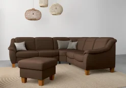 OTTO home Ecksofa »Caldera L-Form« Federkern, optional Kopfteilverstellung, Schlaffunktion & Bettkasten