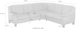 OTTO home Ecksofa »Caldera L-Form« Federkern, optional Kopfteilverstellung, Schlaffunktion & Bettkasten