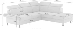 OTTO home Ecksofa »Calypso L-Form« mit Relaxfunktion motorisch im Sofa 2,5- Sitzer