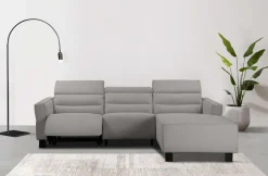 OTTO home Ecksofa »CARPARI Webstoff,L-Form,224 cm, man./elektr. Relaxfunktion« (USB A/C), sowie Kopfteilverstellung