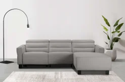 OTTO home Ecksofa »CARPARI Webstoff,L-Form,224 cm, man./elektr. Relaxfunktion« (USB A/C), sowie Kopfteilverstellung