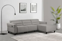 OTTO home Ecksofa »CARPARI Webstoff,L-Form,224 cm, man./elektr. Relaxfunktion« (USB A/C), sowie Kopfteilverstellung