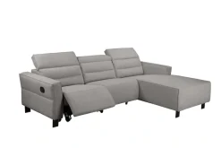 OTTO home Ecksofa »CARPARI Webstoff,L-Form,224 cm, man./elektr. Relaxfunktion« (USB A/C), sowie Kopfteilverstellung
