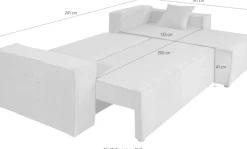 OTTO home Ecksofa »CASSI L-Form, 241cm - OTTO. Verlässliche Qualität.« Schlaffunktion (133/200), Bettkasten, Cord, Unser Tiefpreis