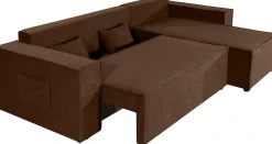 OTTO home Ecksofa »CASSI L-Form, 241cm - OTTO. Verlässliche Qualität.« Schlaffunktion (133/200), Bettkasten, Cord, Unser Tiefpreis