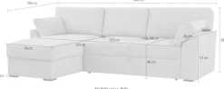 OTTO home Ecksofa »Citry« Breite 246 cm, Chenille, Bettfunktion, Bettkasten, L-Form