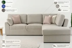 OTTO home Ecksofa »Citry« Breite 242 cm, Chenille, Bettfunktion, Bettkasten, L-Form