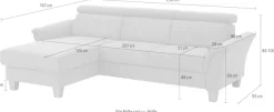 OTTO home Ecksofa »Conville L-Form« Federkern, wahlweise mit Schlaffunktion und Bettkasten bzw. Stauraum