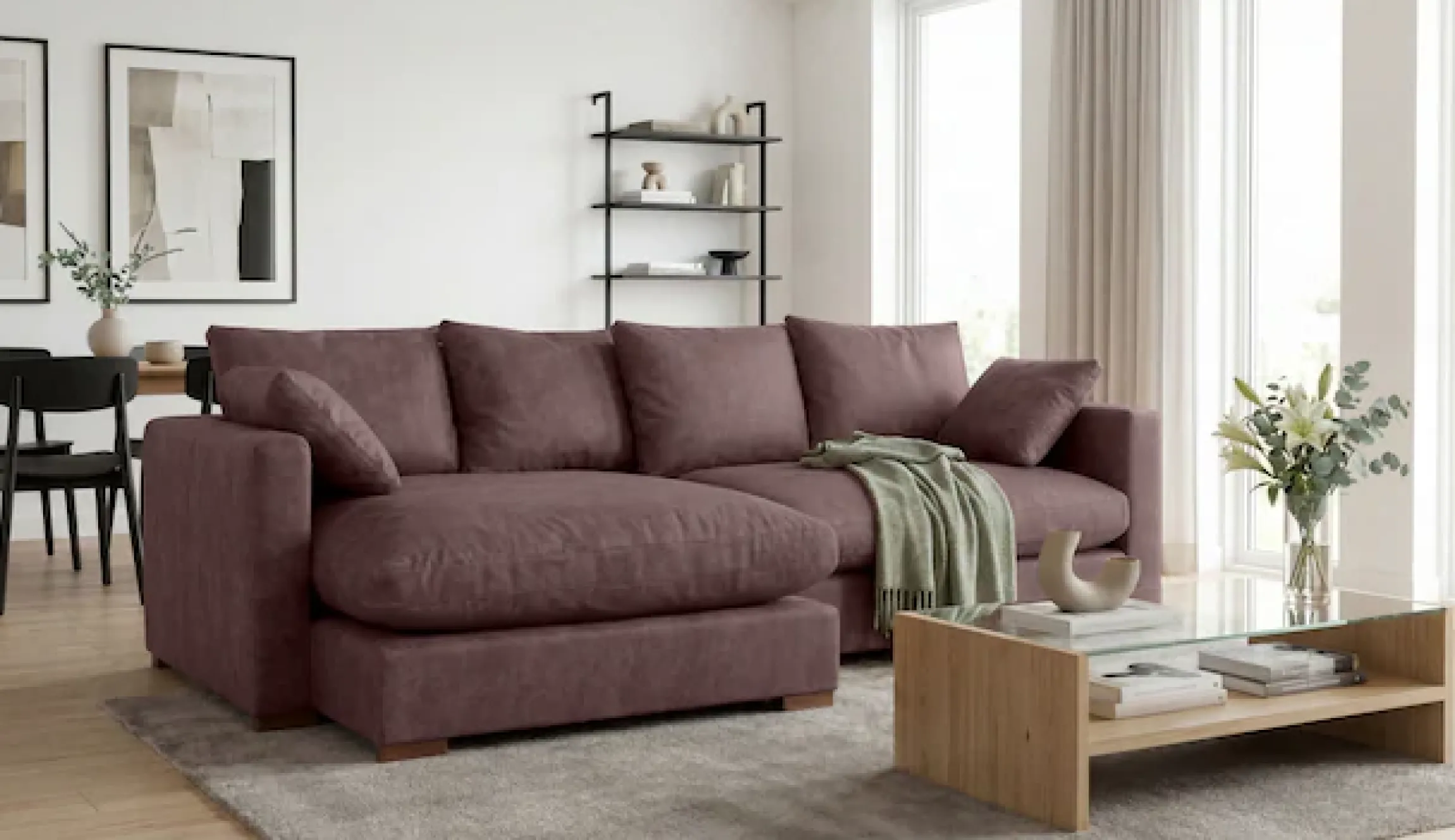 OTTO home Ecksofa »Coray« Breite 266 cm, extra weich und kuschelig, mit Federn und Daunen