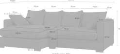 OTTO home Ecksofa »Coray« Breite 266 cm, extra weich und kuschelig, mit Federn und Daunen