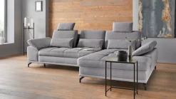OTTO home Ecksofa »Costello L-Form, B: 301cm, Sitztiefen & Armteilverstellung, Federkern« 3 Nierenkissen, optional Schlaffunktion & Bettkasten