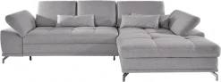 OTTO home Ecksofa »Costello L-Form, B: 301cm, Sitztiefen & Armteilverstellung, Federkern« 3 Nierenkissen, optional Schlaffunktion & Bettkasten