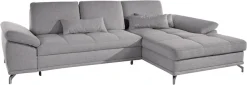 OTTO home Ecksofa »Costello L-Form, B: 301cm, Sitztiefen & Armteilverstellung, Federkern« 3 Nierenkissen, optional Schlaffunktion & Bettkasten