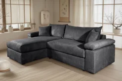 OTTO home Ecksofa »Cosy L-Form, B: 234 cm, Sitzaufbau im Sandwich-Federkern« 2 Zierkissen, Mega-Sofa, Cord oder Struktur weich, Kaltschaumauflage