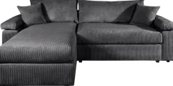 OTTO home Ecksofa »Cosy L-Form, B: 234 cm, Sitzaufbau im Sandwich-Federkern« 2 Zierkissen, Mega-Sofa, Cord oder Struktur weich, Kaltschaumauflage