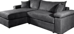 OTTO home Ecksofa »Cosy L-Form, B: 234 cm, Sitzaufbau im Sandwich-Federkern« 2 Zierkissen, Mega-Sofa, Cord oder Struktur weich, Kaltschaumauflage
